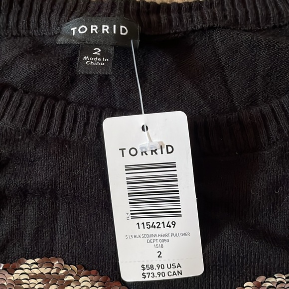 Love/Nope sweater. Swipe up and down, reversible sequin design - Picture 3 of 3